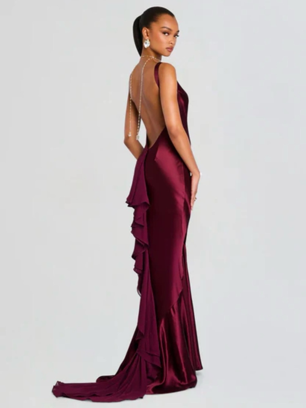 Retrofete Burgundy Ambrosia Dress in Port